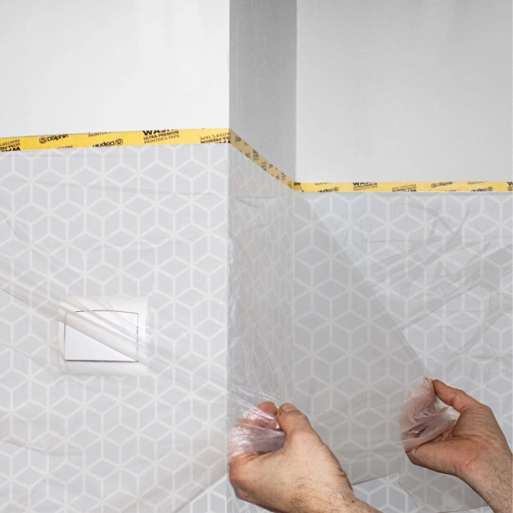 Masker Washi z folią malarską zastosowanie