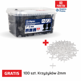 Klipsy 2mm do Systemu Poziomowania Płytek Blue Dolphin - 400szt. + krzyżyki dystansowe GRATIS