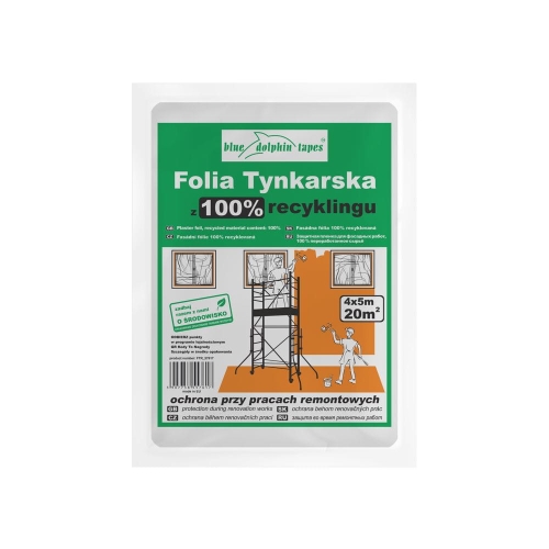 Folia tynkarska z 100% recyklingu 4m x 5m