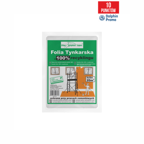 Folia tynkarska z 100% recyklingu 4m x 5m