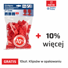 Klipsy 3mm do Systemu Poziomowania Płytek Blue Dolphin - 100szt.  + GRATIS 10%