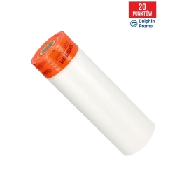 PRO-MASKER Tynkarski pomarańczowy z grubą folią, 110cm x 15m