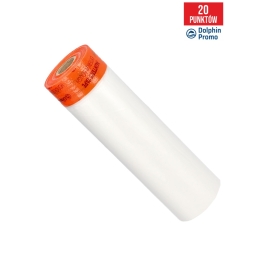 PRO-MASKER Tynkarski pomarańczowy z grubą folią, 160cm x 15m