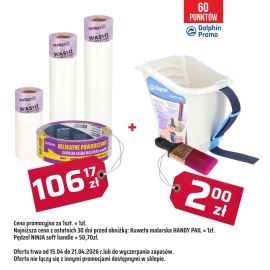 Super Deal: 3 PRO-MASKERY Washi do delikatnych powierzchni + Handy Pail z pędzlem NINJA za 2zł!