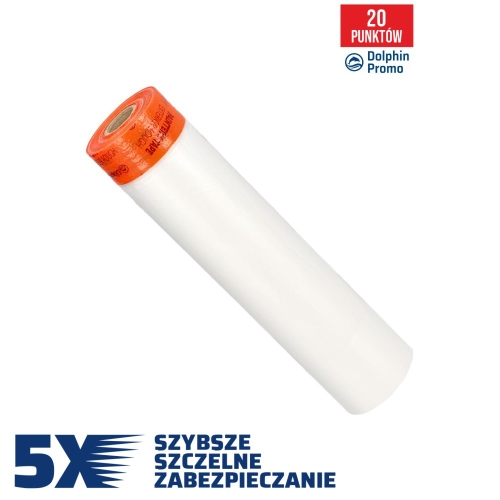 PRO-MASKER Tynkarski pomarańczowy z grubą folią, 210cm x 15m 5x.jpg