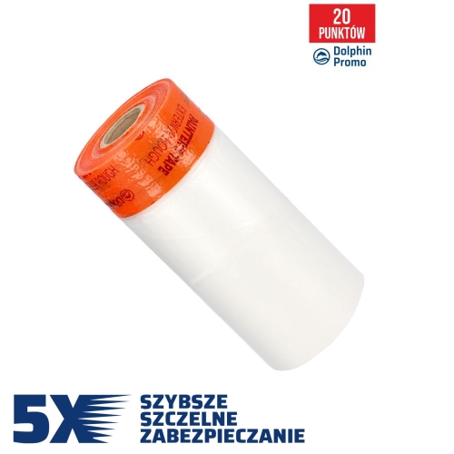 PRO-MASKER Tynkarski pomarańczowy z grubą folią, 65cm x 15m 5x.jpg